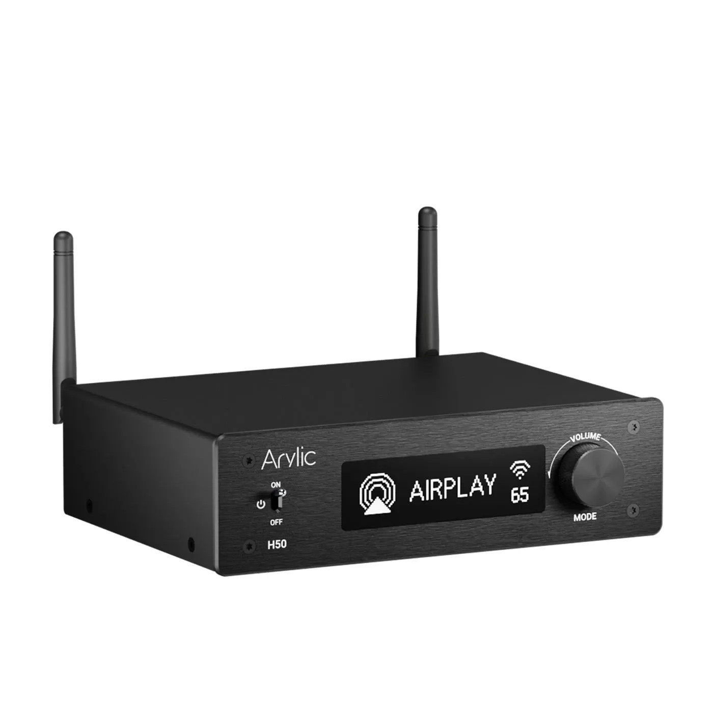 Arylic Hi-Fi マルチルーム WiFi アンプ、Bluetooth aptX HD、HDMI ARC、AirPlay 2、Spotify ストリーミング対応 無線ホームミュージック用 192KHz/24bit の音楽送受信をサポート 50W × 2 アンプ - H50