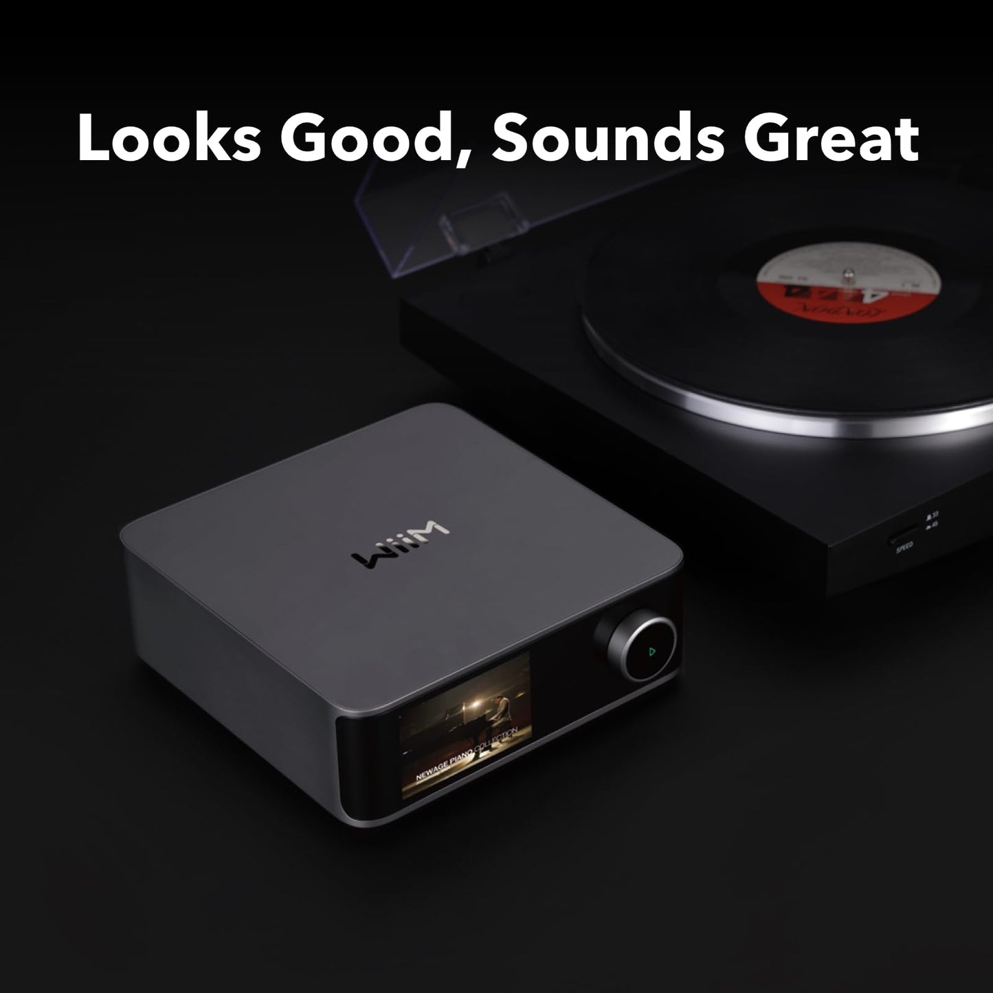 WiiM Ultra ミュージック ストリーマー & デジタル プリアンプ | 3.5 インチ タッチスクリーン、Google Cast および Alexa 対応、Spotify、Amazon Music、Tidal などをストリーミング | HDMI ARC、フォノ入力 & ヘッドフォン出力 | シルバー