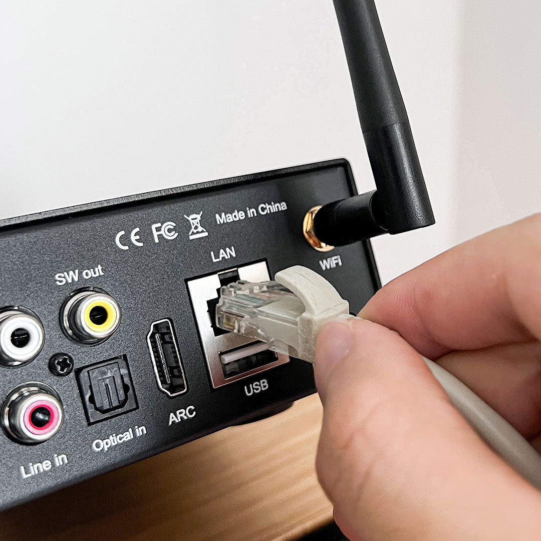 Arylic Hi-Fi マルチルーム WiFi アンプ、Bluetooth aptX HD、HDMI ARC、AirPlay 2、Spotify ストリーミング対応 無線ホームミュージック用 192KHz/24bit の音楽送受信をサポート 50W × 2 アンプ - H50