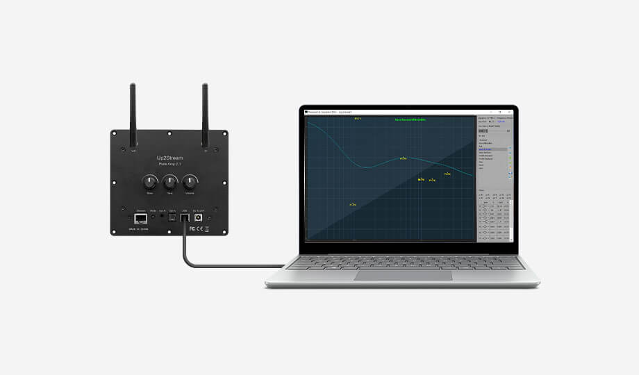 Up2Stream Plate Amp 2.1 マルチルームオーディオ 50x2W + 100W アンプボード (Spotify、Airplay、イコライザー付き)