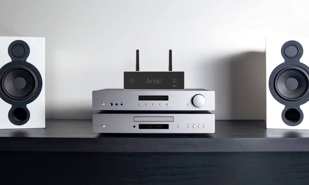 Arylic A50+ ホームオーディオアンプ 互換性のある HiFi ステレオ クラス D デジタルマルチルームアンプ Airplay イコライザー 無料アプリ