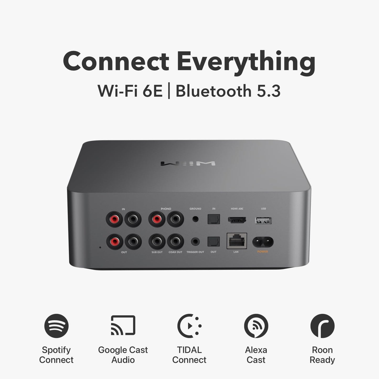 WiiM Ultra ミュージック ストリーマー & デジタル プリアンプ | 3.5 インチ タッチスクリーン、Google Cast および Alexa 対応、Spotify、Amazon Music、Tidal などをストリーミング | HDMI ARC、フォノ入力 & ヘッドフォン出力 | シルバー