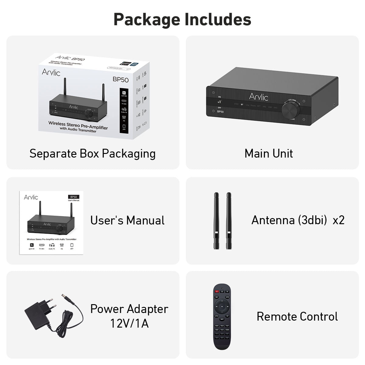 「BP50 aptX HD音楽レシーバー｜HDMI ARC、フォノ入力、RCA光出力付き｜AVレシーバーやステレオプリアンプ用｜GO Controlアプリ対応」